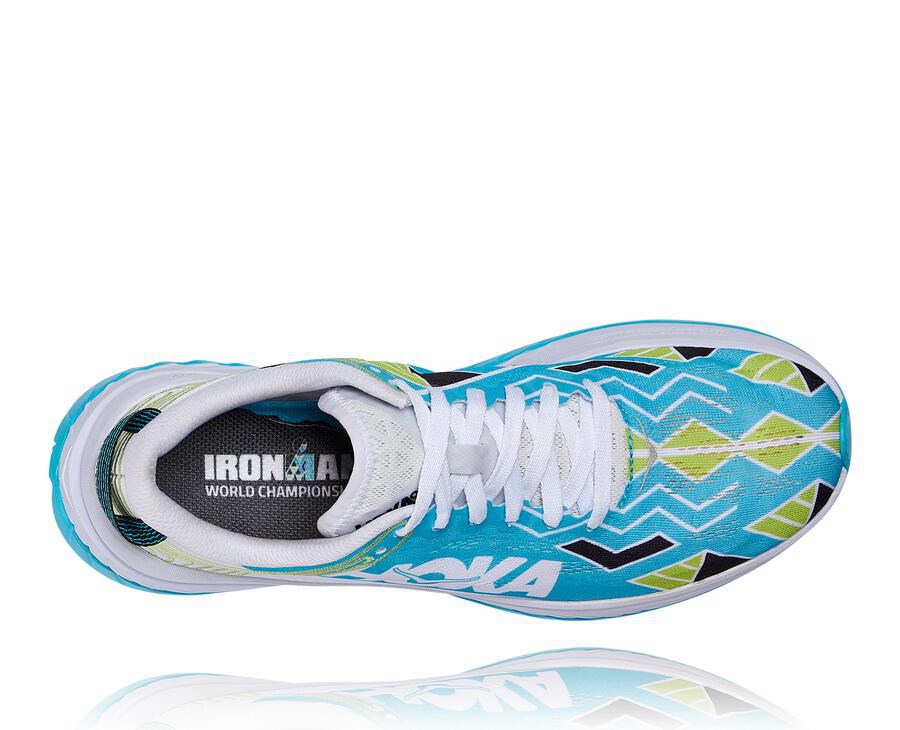 Tenis Hoka One One Feminino Azuis/Branco - Ironman Kona Carbon X - 278-TWIFDA